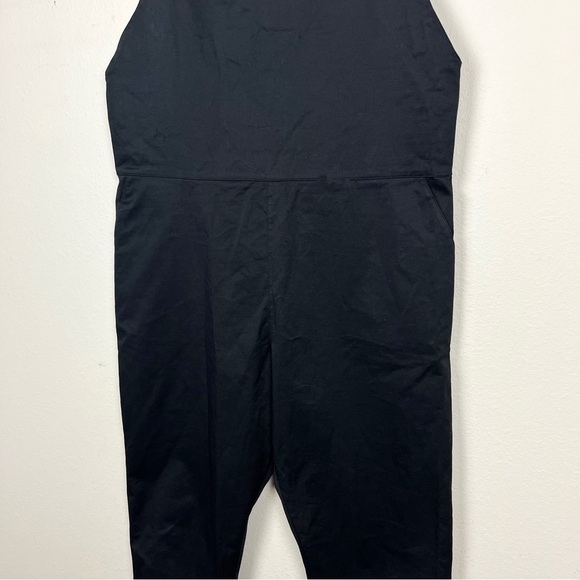Baserange Organic Cotton Minimalist Long Strap Overalls Jumpsuit Black Small - Picture 4 of 7